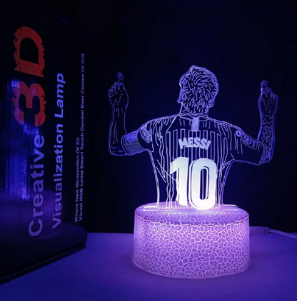 Lionel Messi 3D Illusion Night Light - 7/16 Color LED Table Lamp