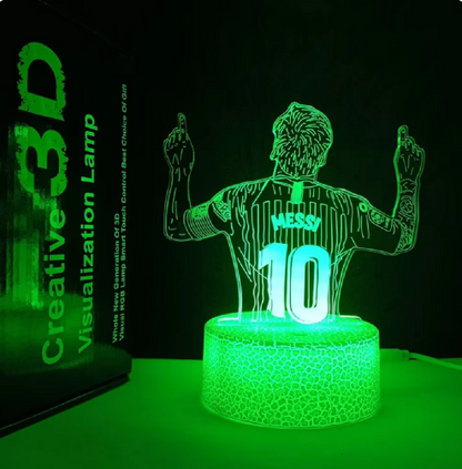 Lionel Messi 3D Illusion Night Light - 7/16 Color LED Table Lamp