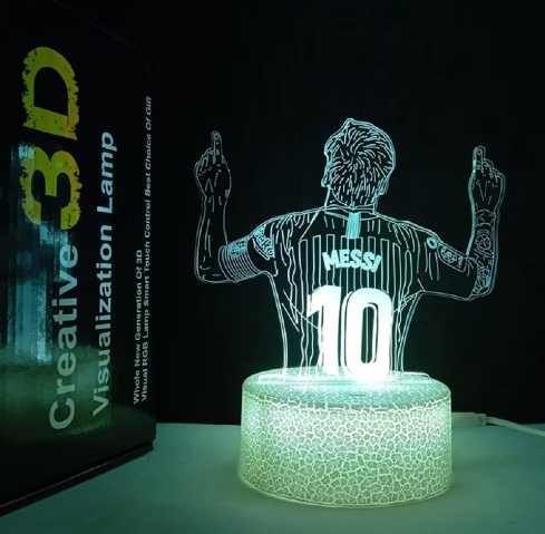 Lionel Messi 3D Illusion Night Light - 7/16 Color LED Table Lamp