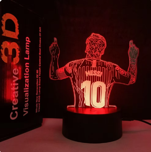 Lionel Messi 3D Illusion Night Light - 7/16 Color LED Table Lamp